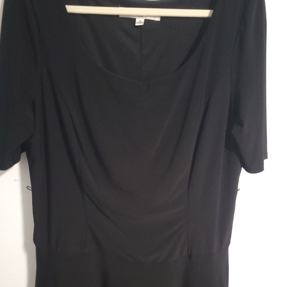 Evan-Picone Short Sleeve Fit & Flare Dress Size 14